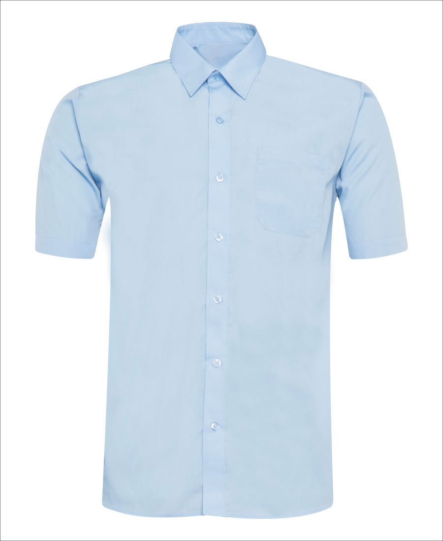 Blue-short-sleeve-shirt